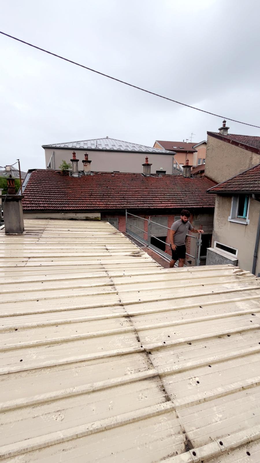 Remplacement couverture bac acier - Avant